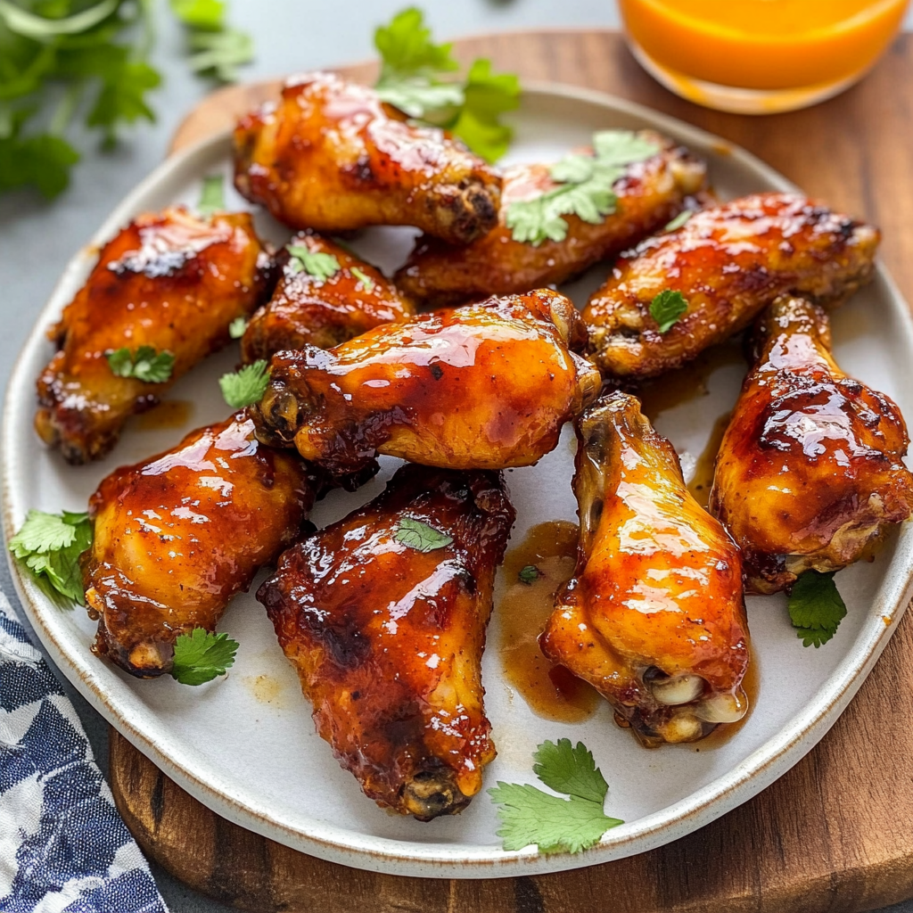 Hot Honey Butter Chicken Wings in the Air Fryer
