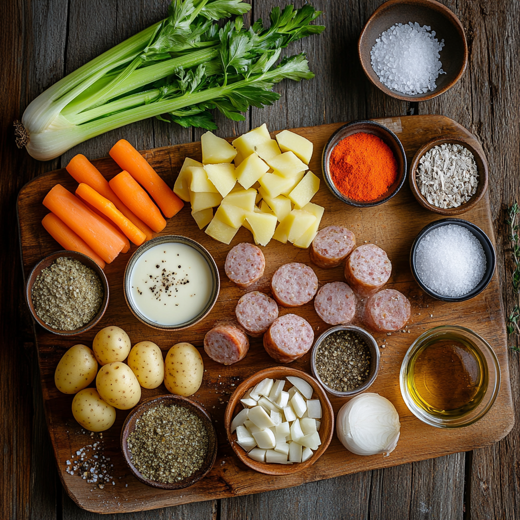Italian Sausage and Potato Soup ingredients