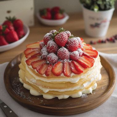 Strawberry Crepe Cake 24 Mini Egg Cookies 1