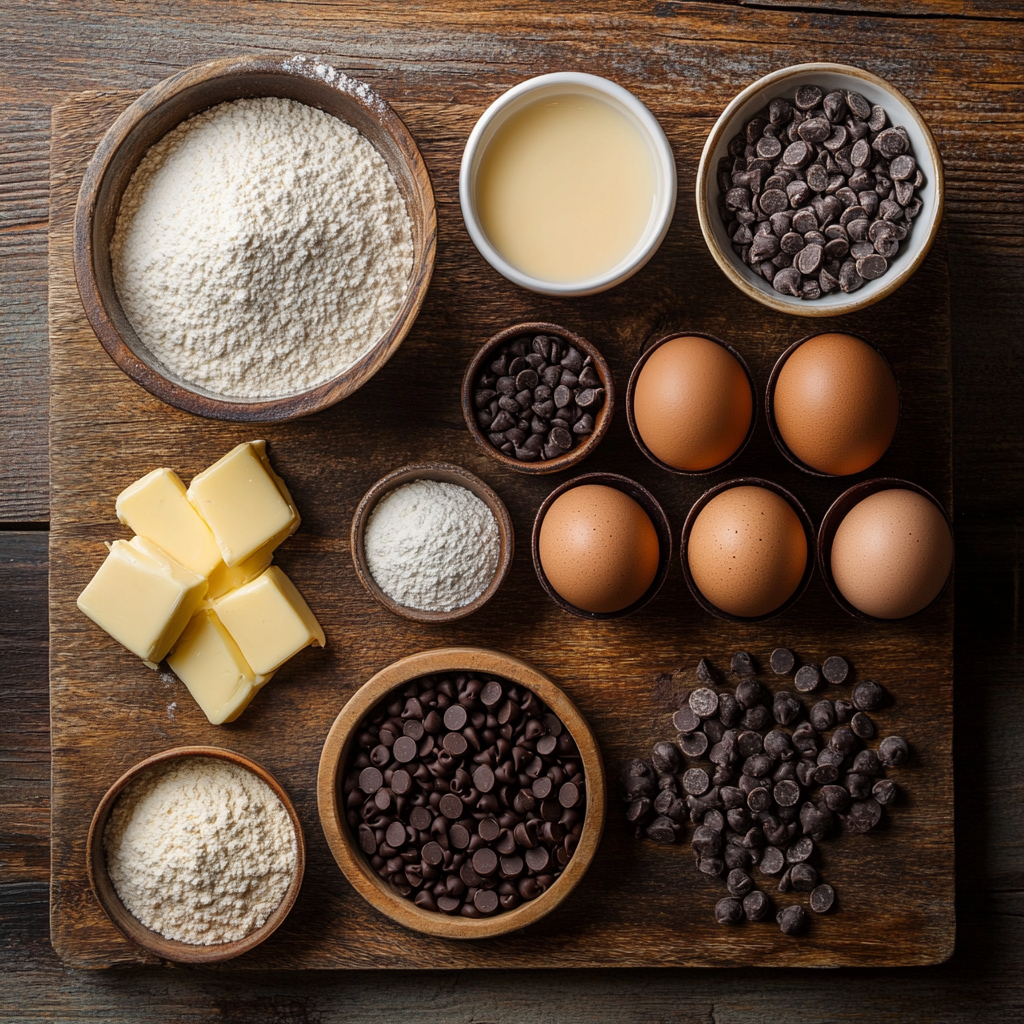 Mocha Éclairs ingredients