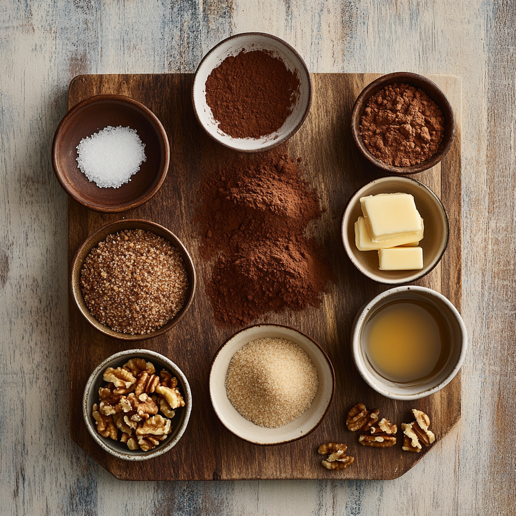 No Bake Brownies ingredients