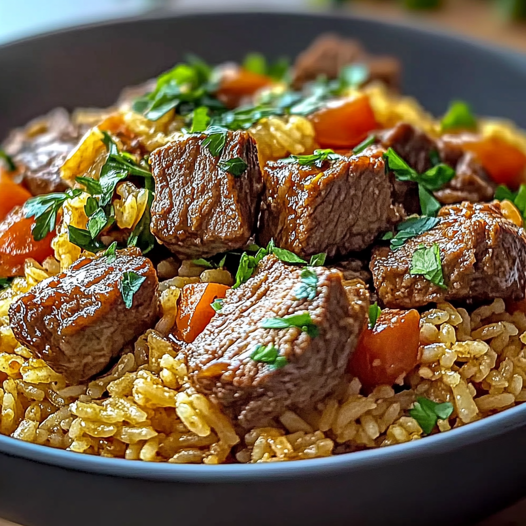 One Pot Spiced Lamb and Rice
