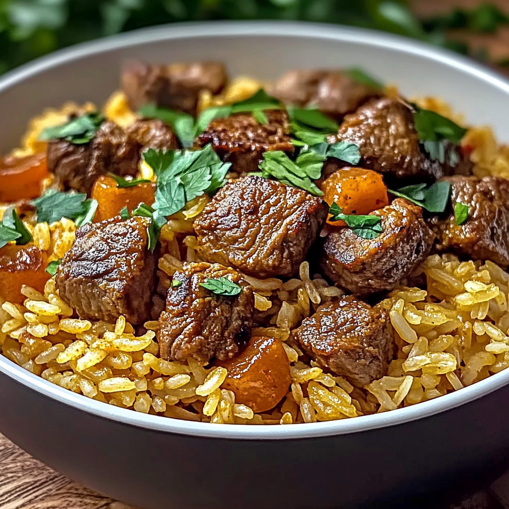 One Pot Spiced Lamb and Rice
