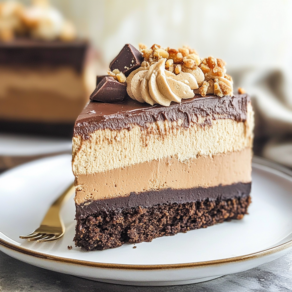 Peanut Butter Chocolate Mousse Cake