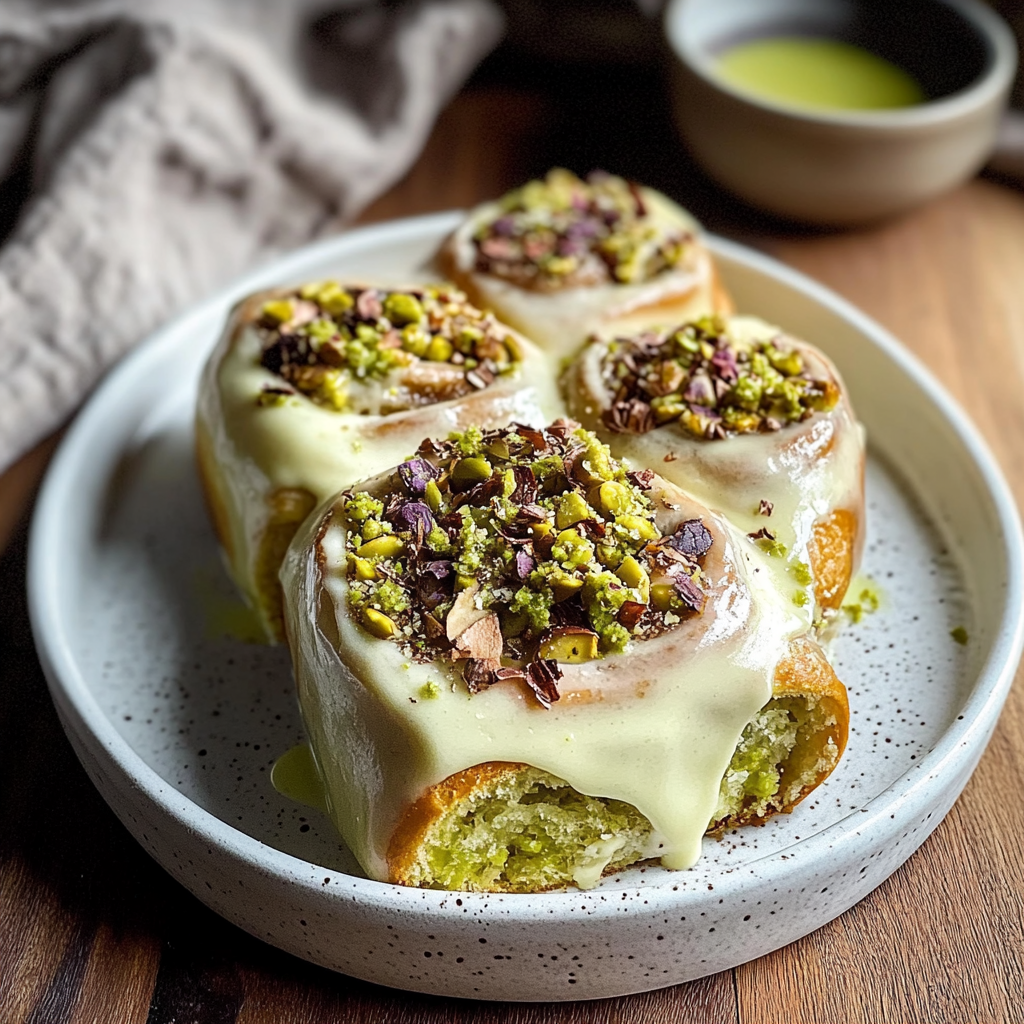 Pistachio Cream Cinnamon Rolls