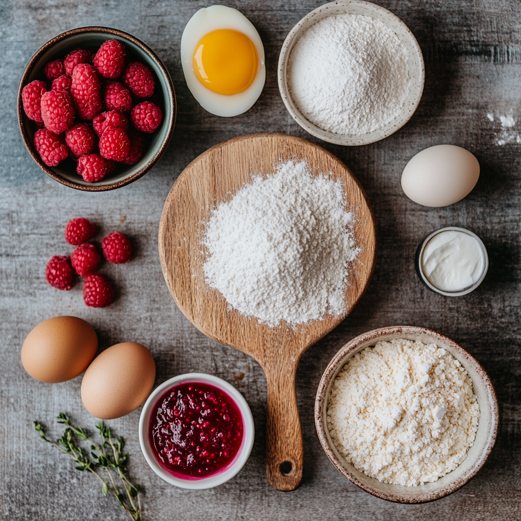 Raspberry Macarons Recipe ingredients
