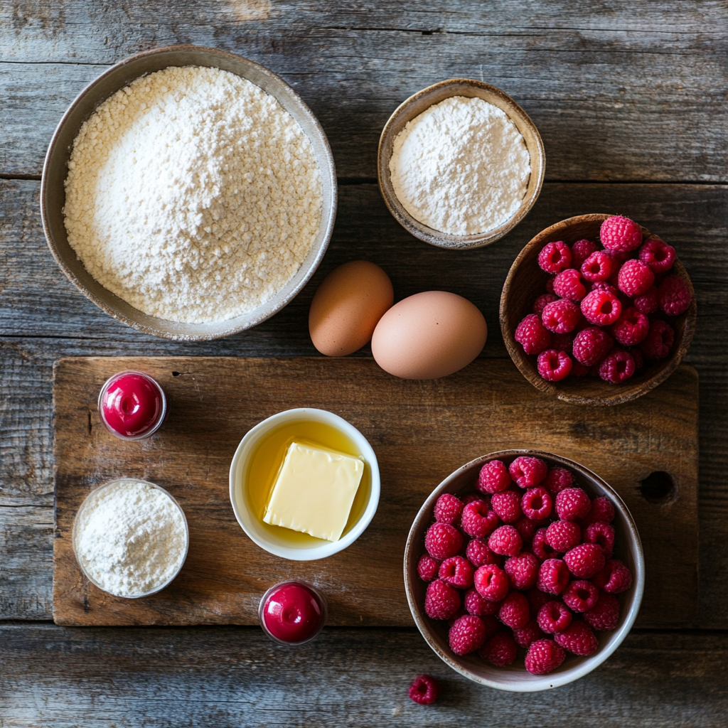 Raspberry Muffins ingredients