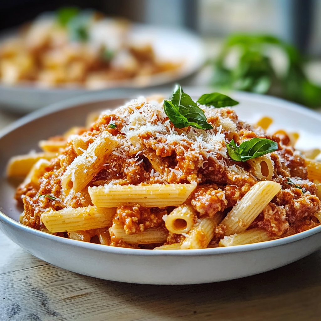 Slow Cooker Chicken Bolognese Pasta