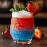 Strawberry Blue Hawaiian Non Alcoholic Cocktail 1