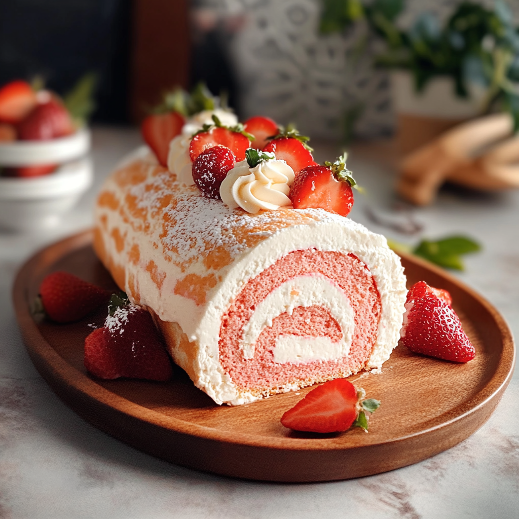 Strawberry Swiss Roll ingredients