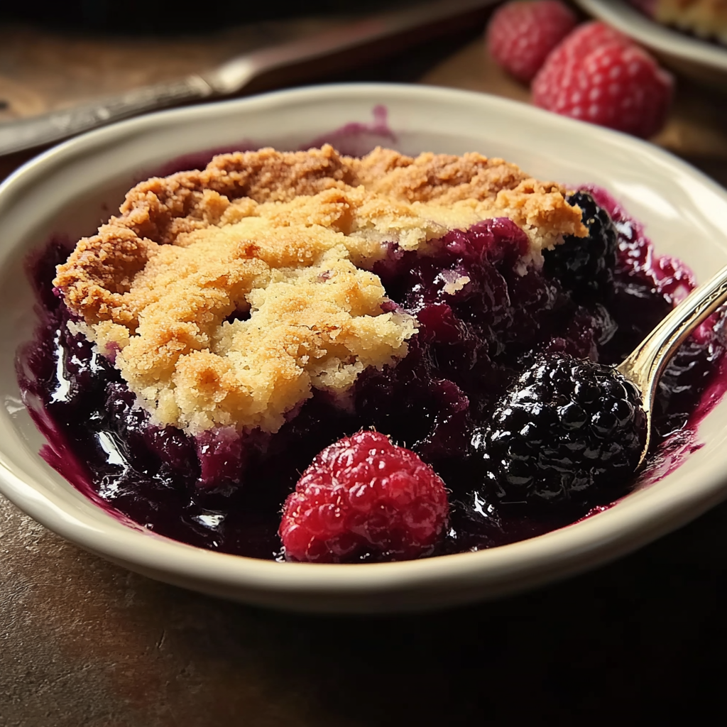 Sweet Blackberry Cobbler 1