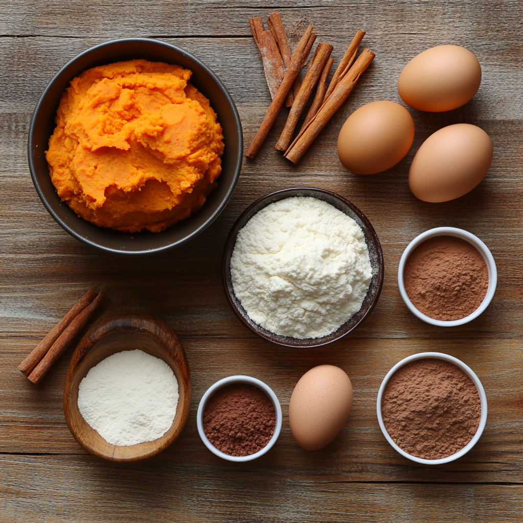 Sweet Potato Chocolate Cake ingredients