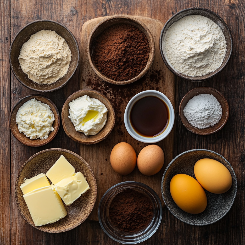 Tiramisu Brownies ingredients
