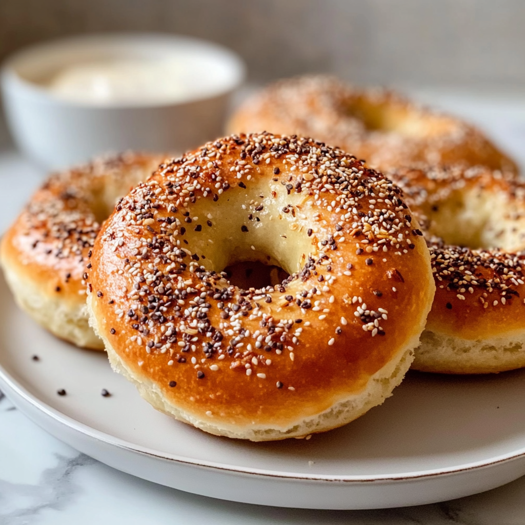 3 Ingredient Greek Yogurt Bagels (Air Fryer)