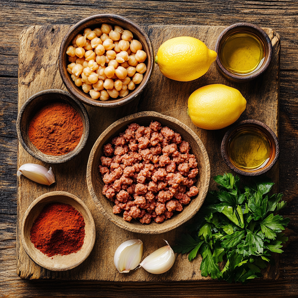 Beef Shawarma Hummus ingredients