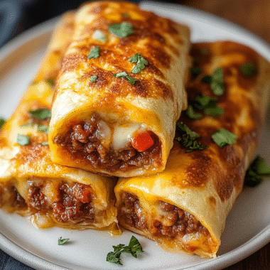 Beef and Cheese Chimichangas 1