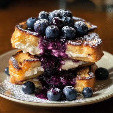 Blueberry Cheesecake Stuffed French Toast 1