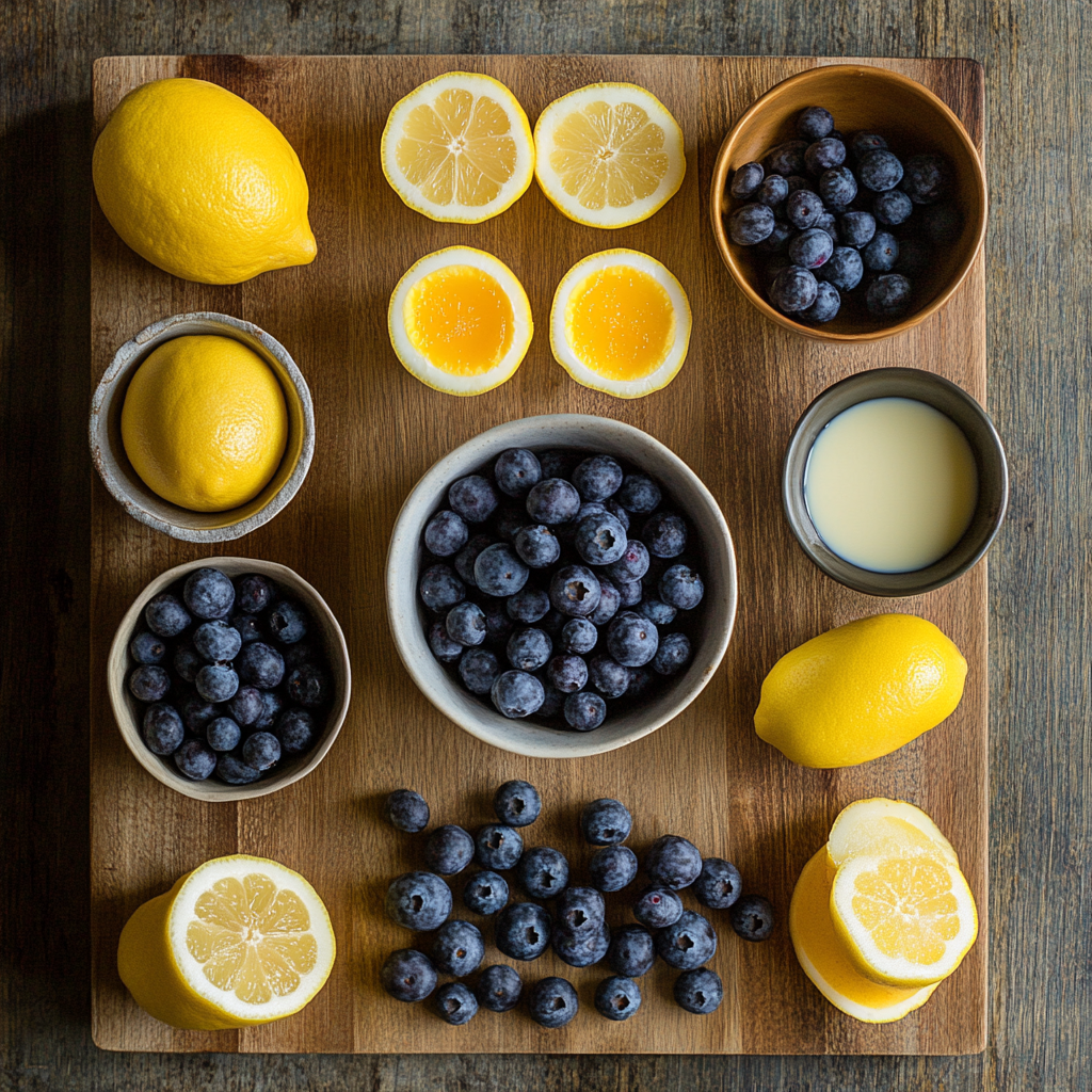 Blueberry Lemon French Toast Casserole ingredients
