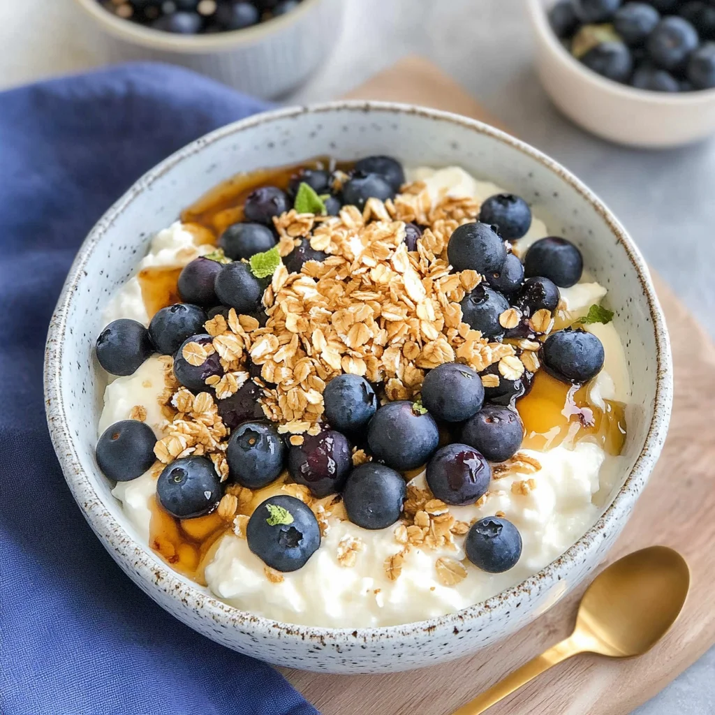 Blueberry Muesli Cottage Cheese Bowl 1