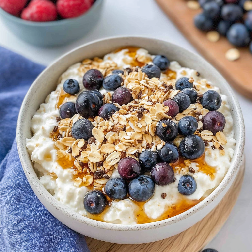 Blueberry & Muesli Cottage Cheese Bowl