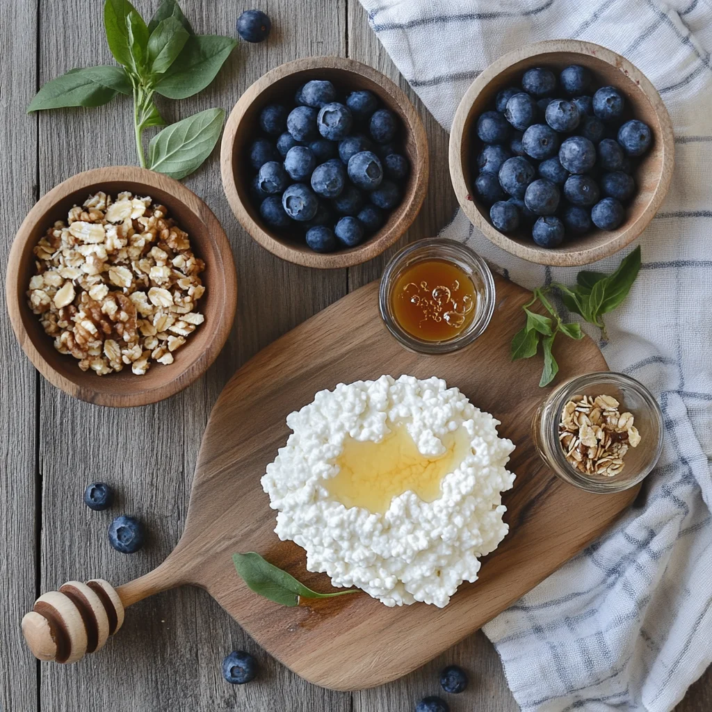Blueberry & Muesli Cottage Cheese Bowl ingredients