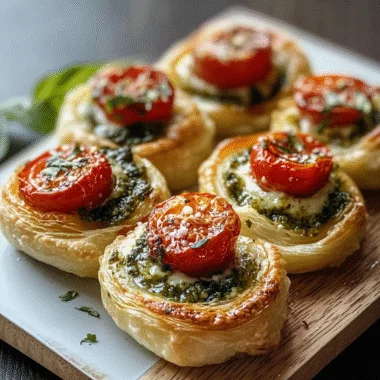 Caprese Pesto Puff Pastry Bites 1