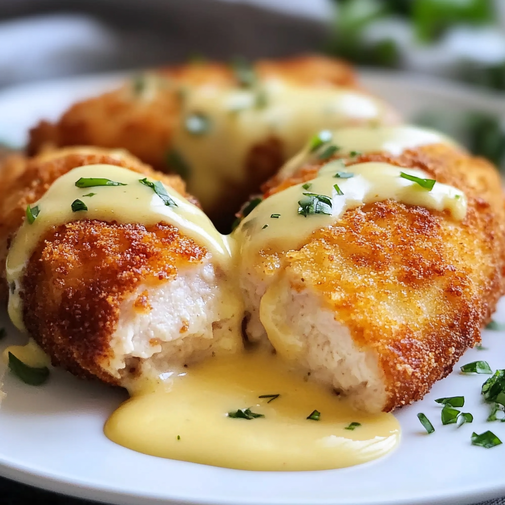 Chicken Cordon Bleu with Swiss Cheese Sauce 1