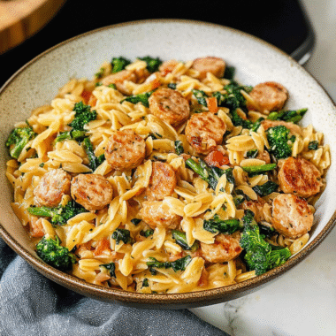 Chicken Sausage and Broccoli Orzo 1