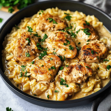 Creamy Dijon Chicken and Orzo 1