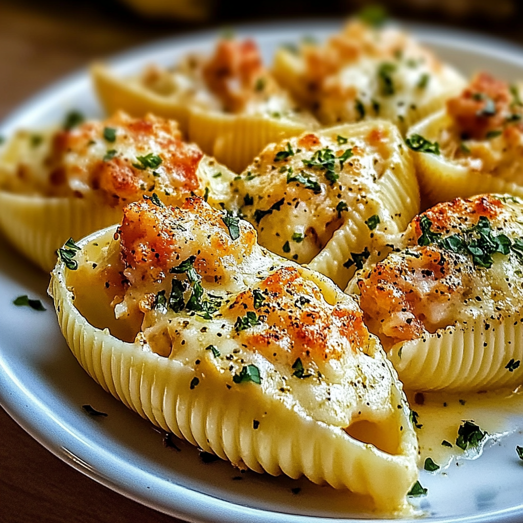 Creamy Seafood Stuffed Shells 1