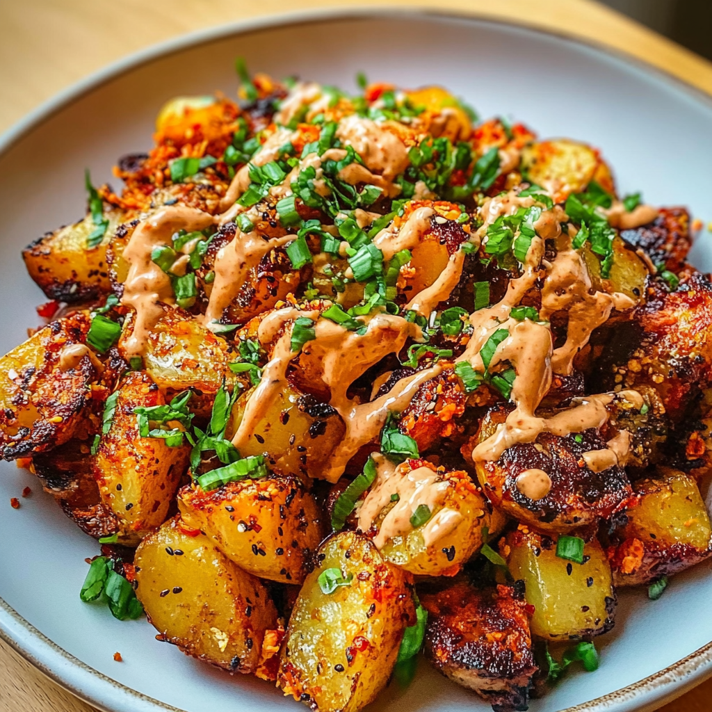Crispy Gochujang Potato Salad
