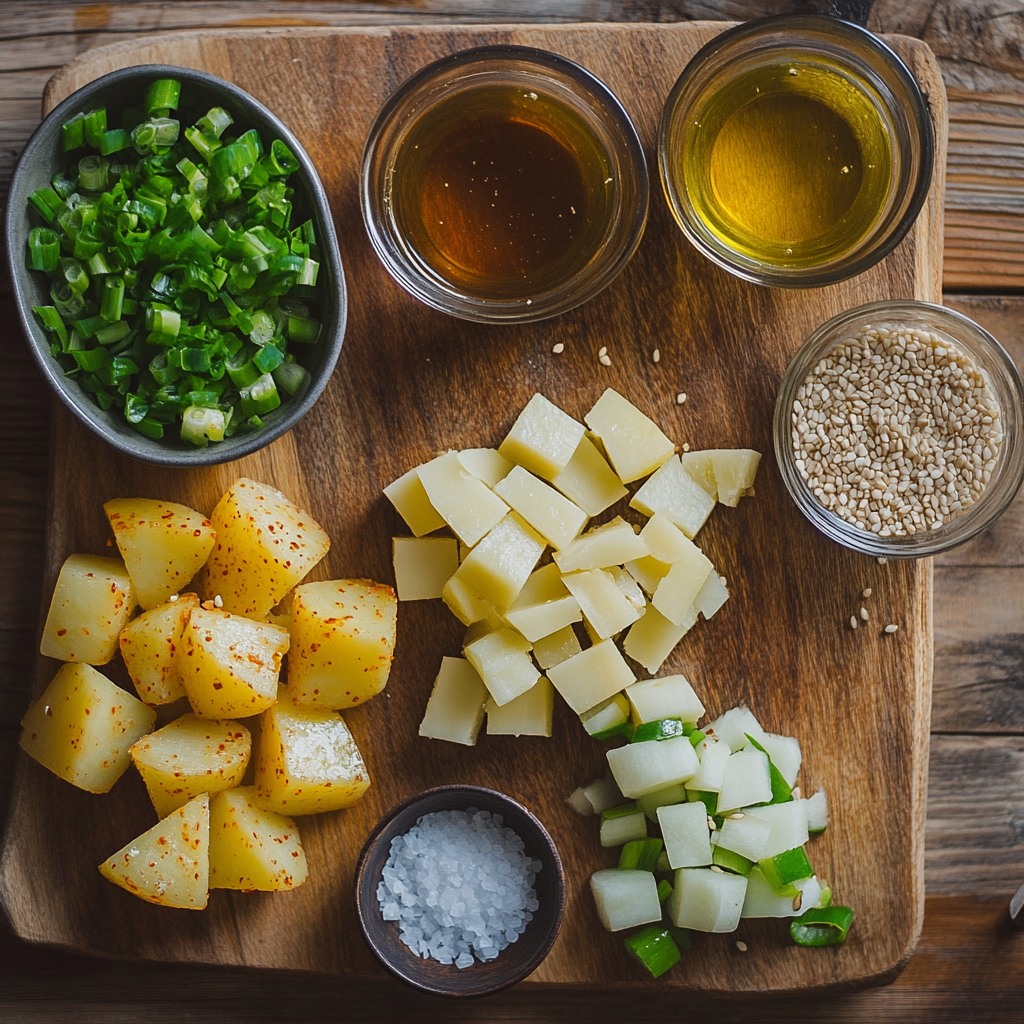 Crispy Gochujang Potato Salad ingredients