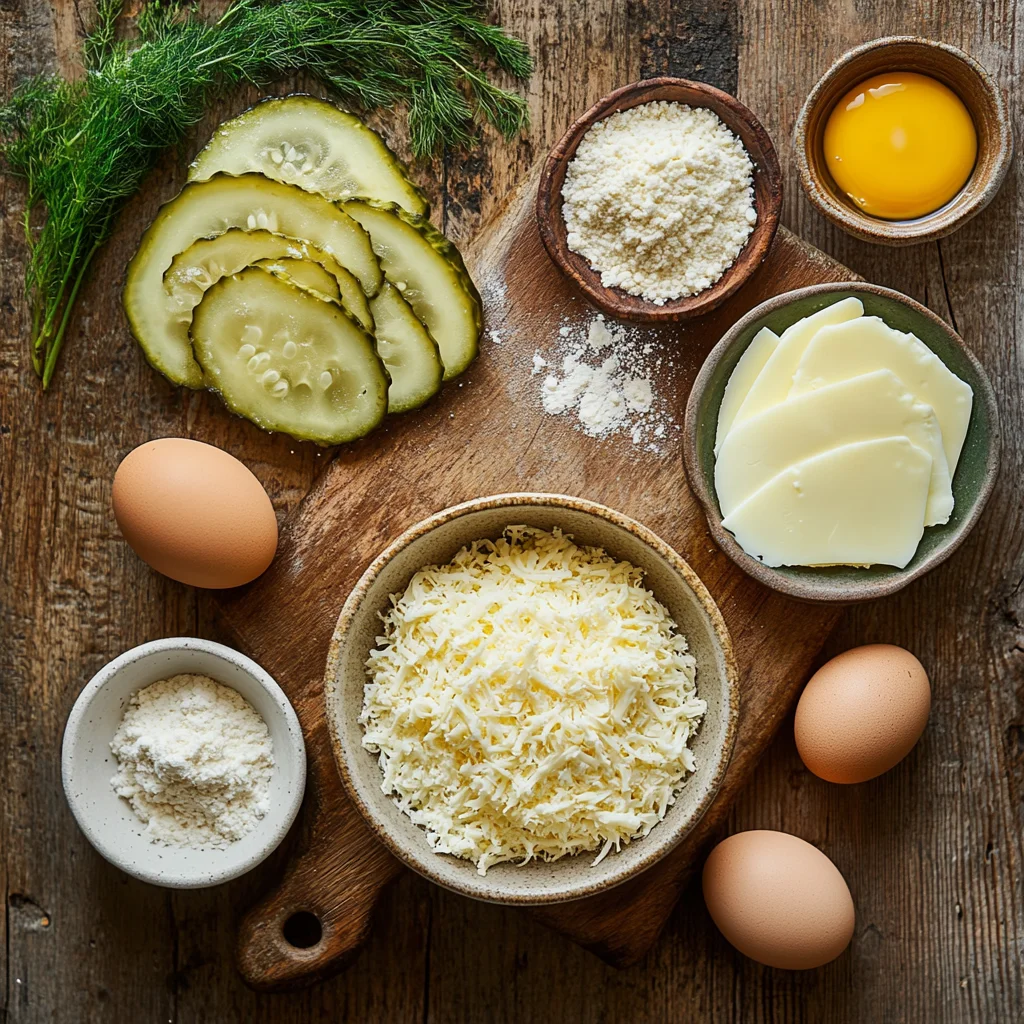 Crispy Pickle Cheese Bites ingredients