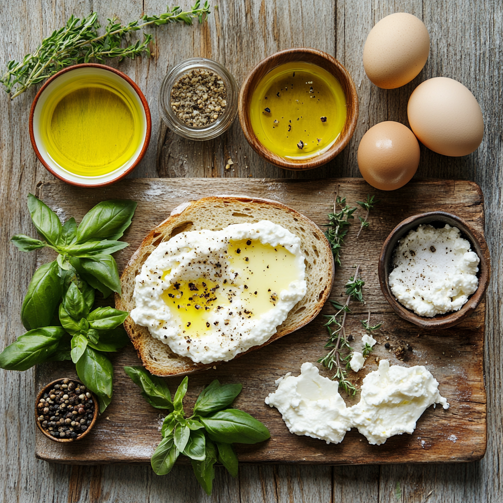 Egg & Ricotta Toast ingredients