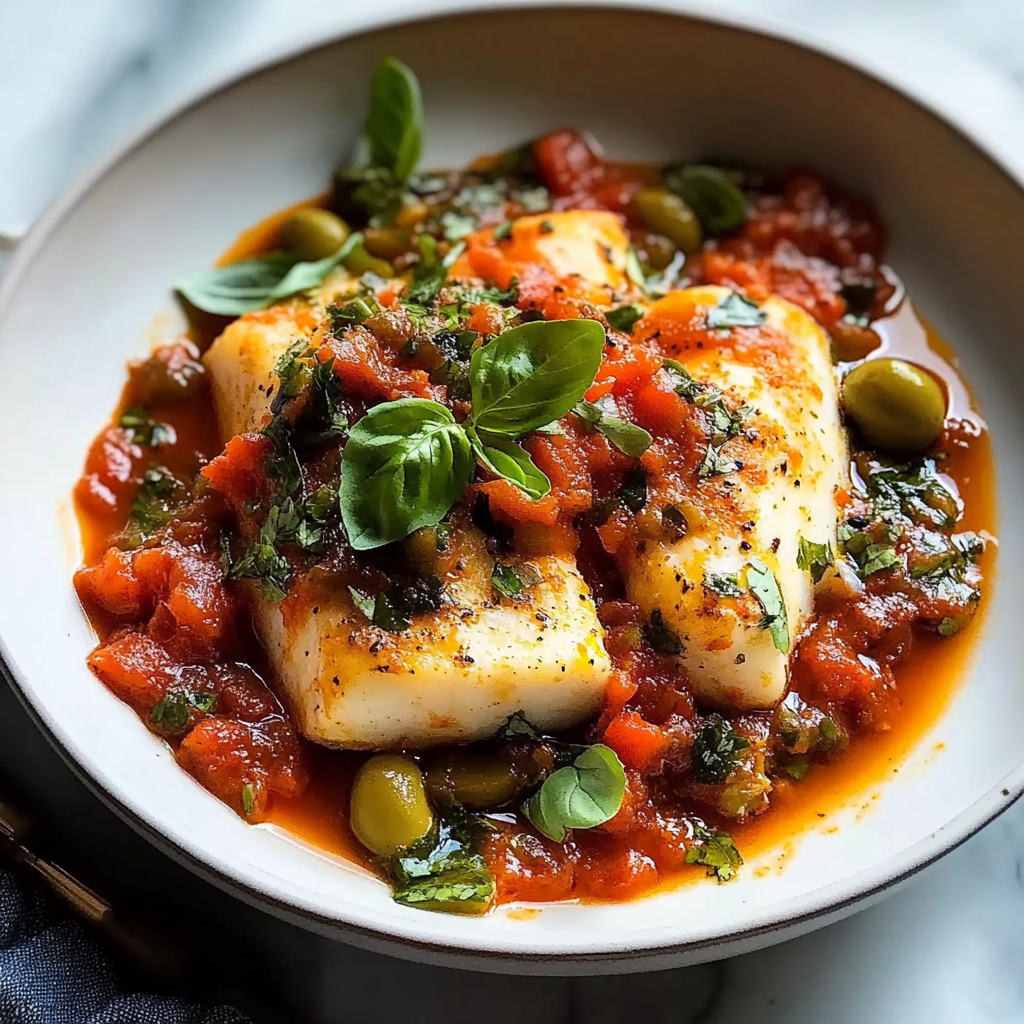 Flaky Fish Puttanesca