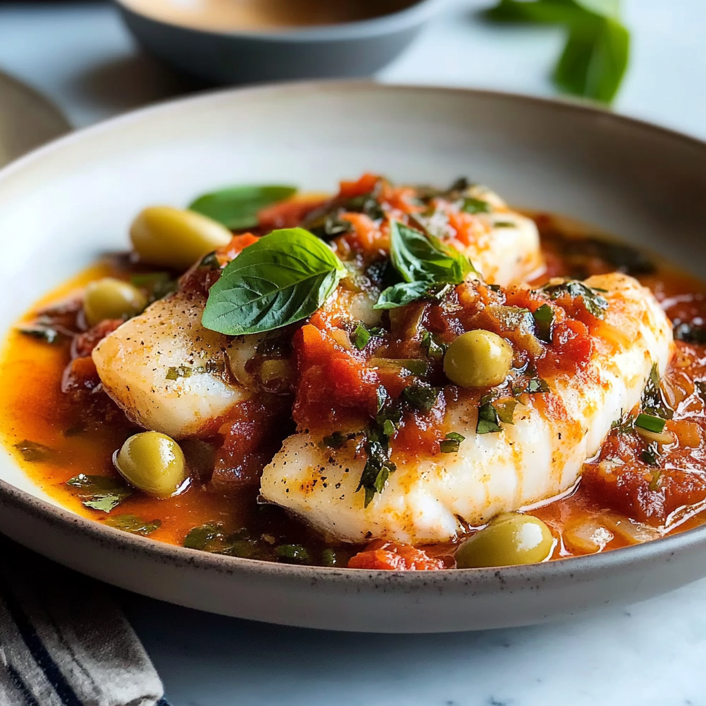 Flaky Fish Puttanesca