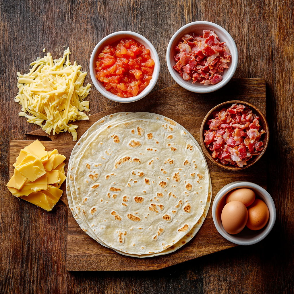 Freezer Breakfast Burritos ingredients