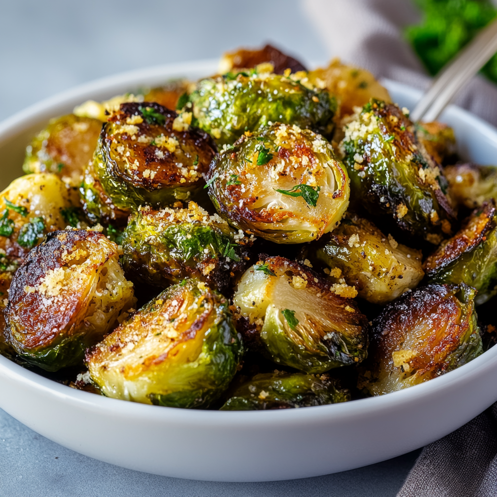 Garlic Butter Roasted Brussels Sprouts