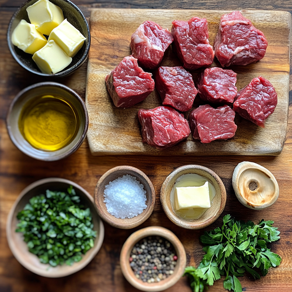 Garlic Butter Steak Bites ingredients