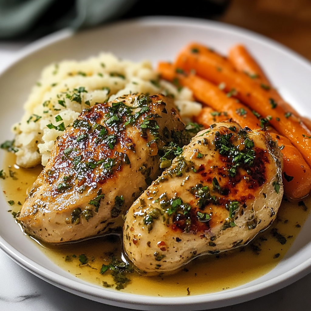 Garlic Herb Chicken & Carrot Plate
