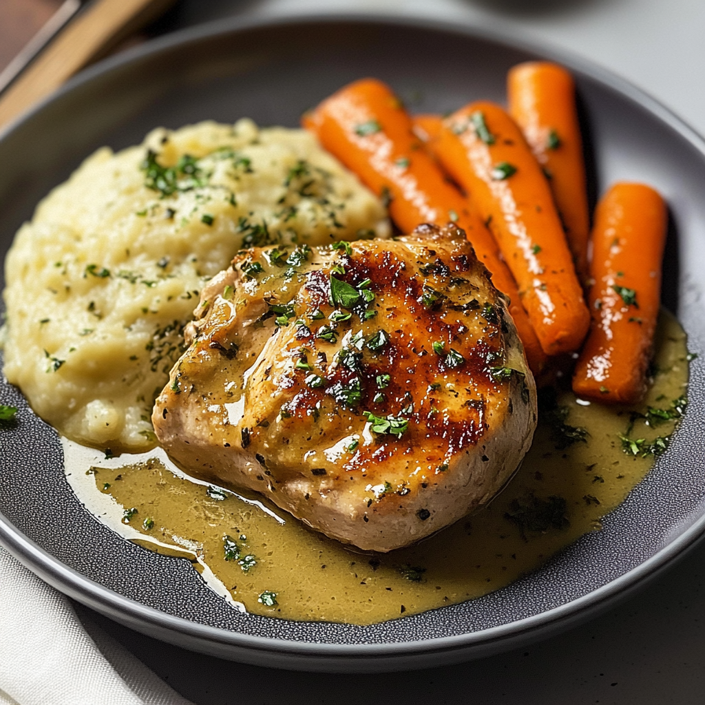 Garlic Herb Chicken & Carrot Plate