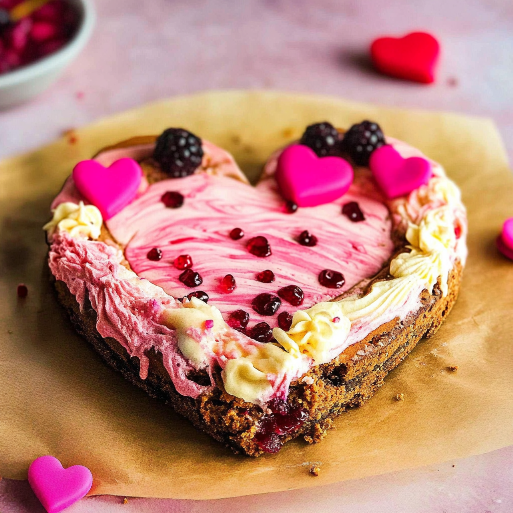 Giant Valentine’s Heart Cookie