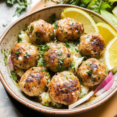 Greek Chicken Meatballs 1
