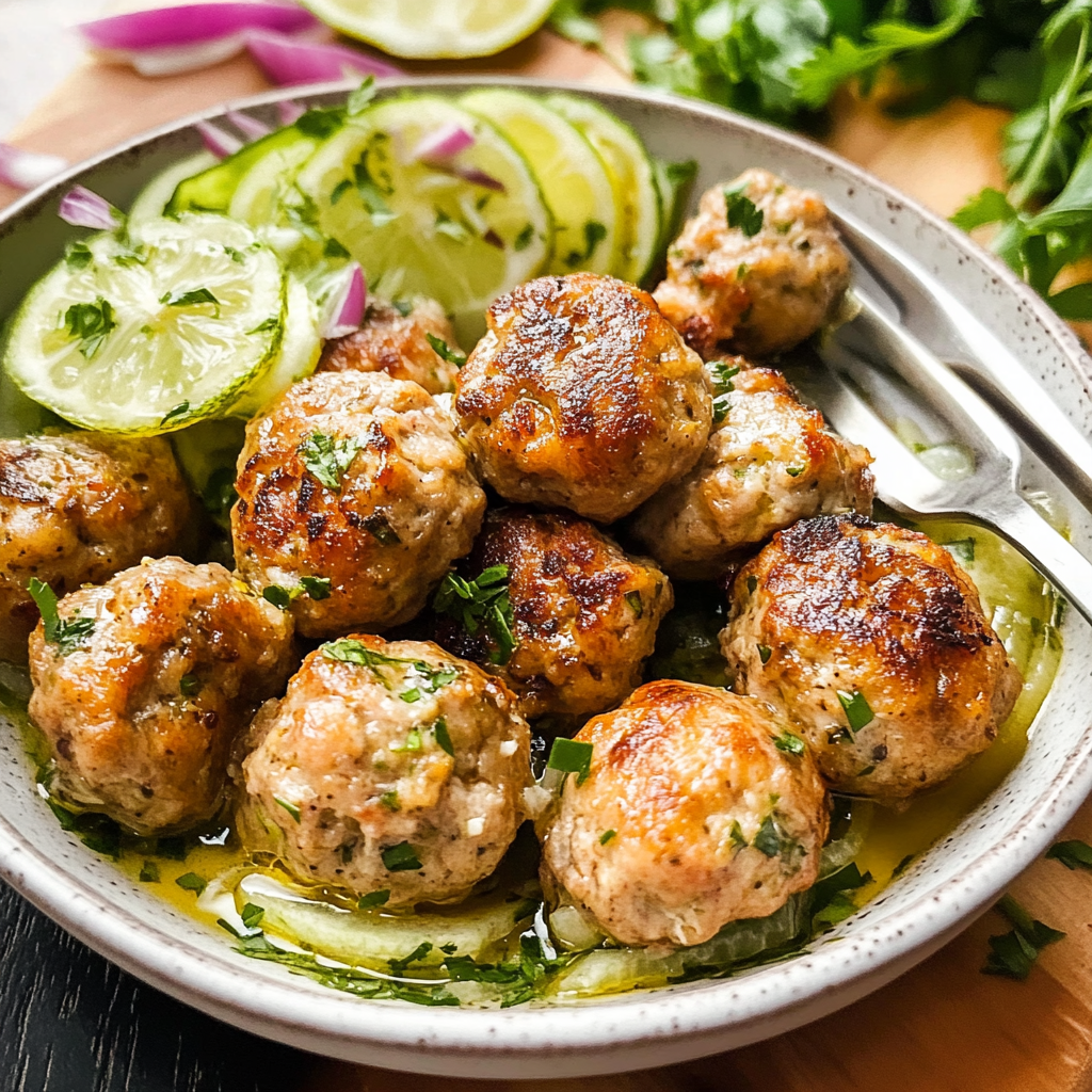 Greek Chicken Meatballs 24 Greek Chicken Meatballs