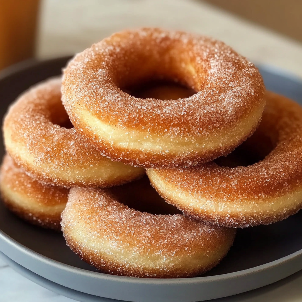 Greek Yogurt Donuts with Cinnamon Sugar