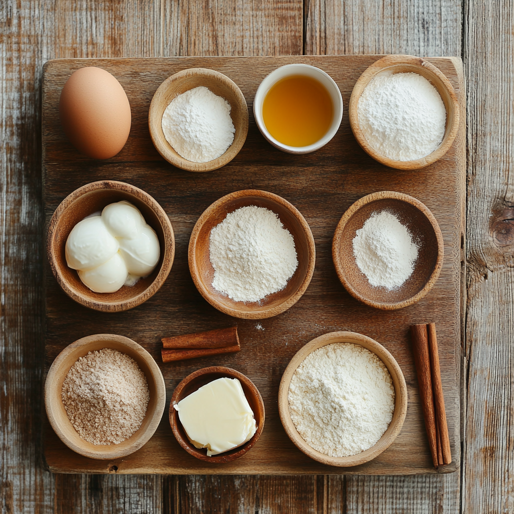 Greek Yogurt Donuts with Cinnamon Sugar ingredients