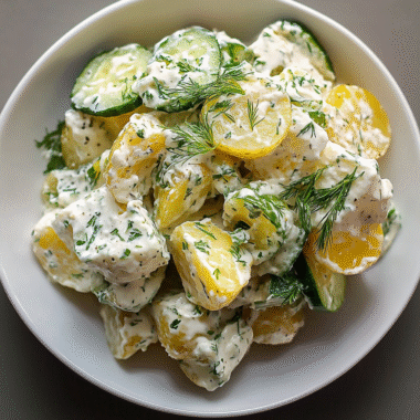 Greek Yogurt Potato Salad with Cucumbers 1
