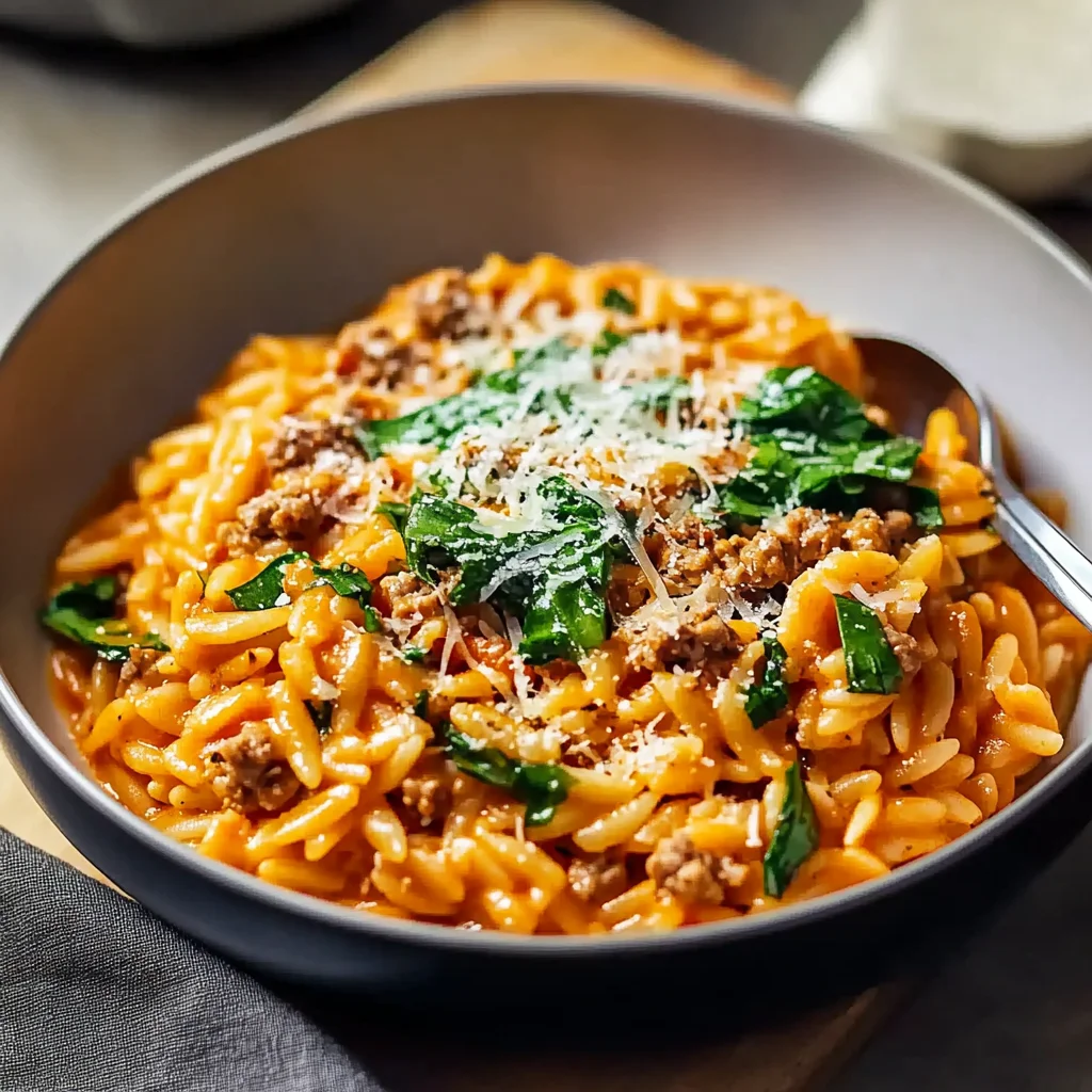 Ground Beef Orzo