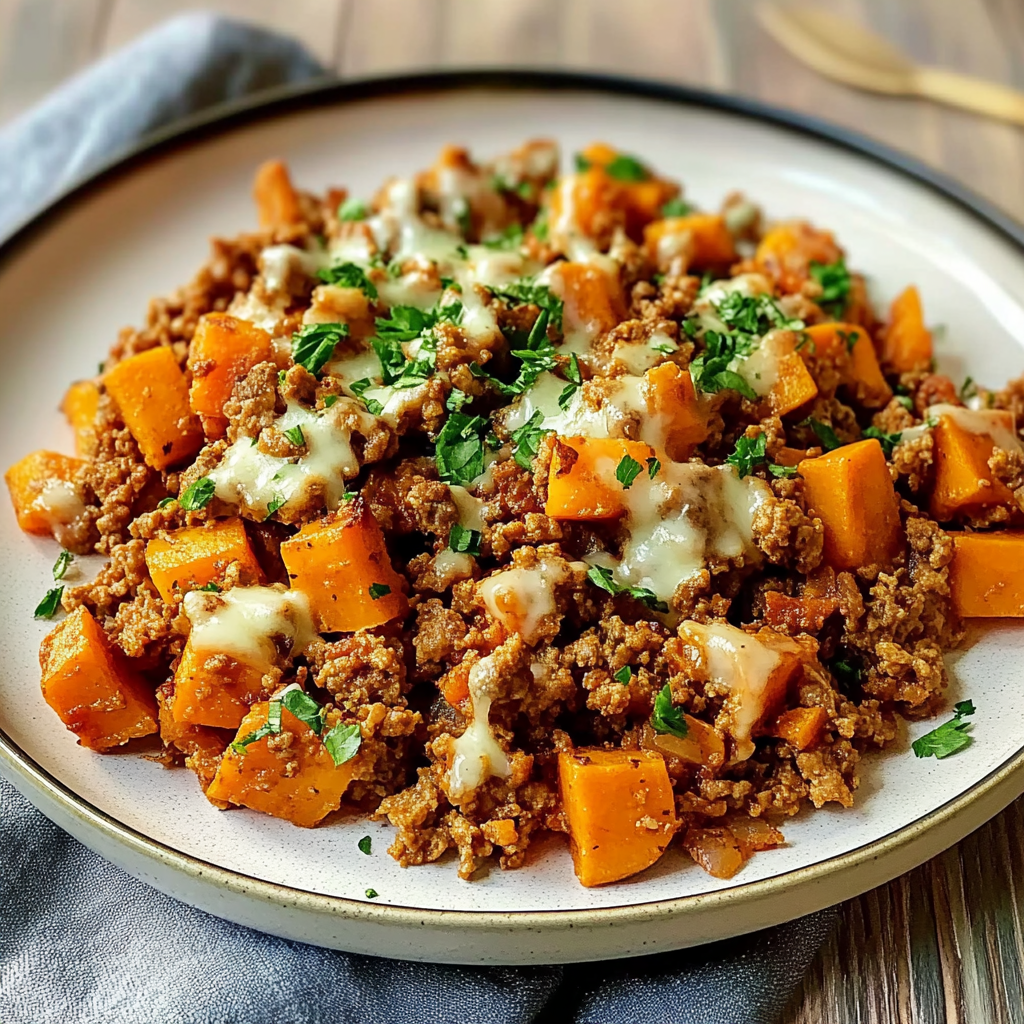 Ground Turkey and Sweet Potato Skillet