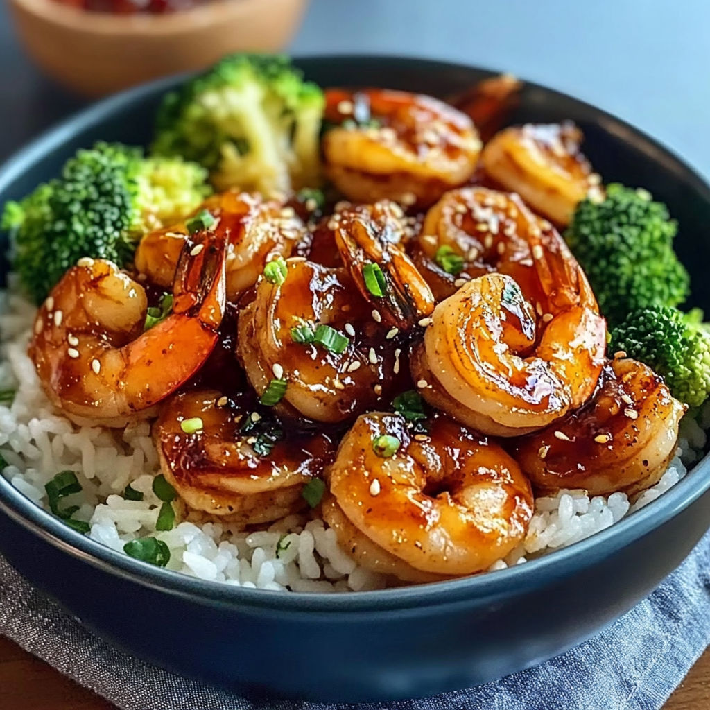Honey Garlic Shrimp Bowls